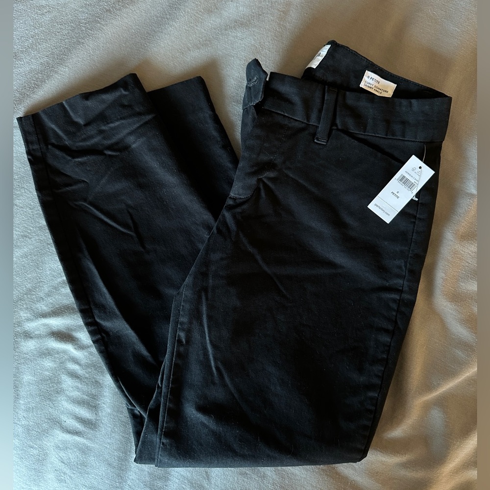 NWT Gap Curvy Skinny Ankle Khaki pant, black, 0 petite